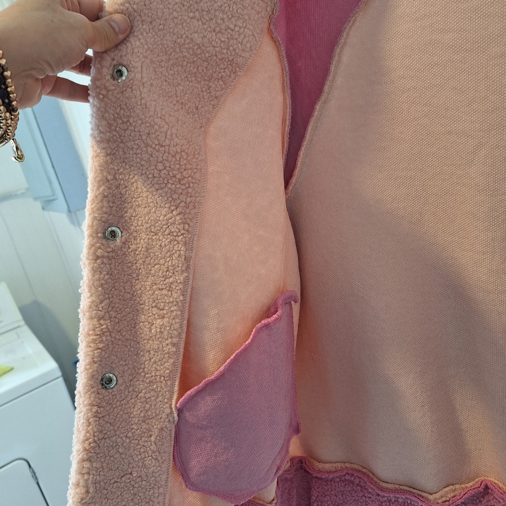 NWT Universal Thread Pink Colorblock Sherpa Bomber Jacket - Picture 9 of 14